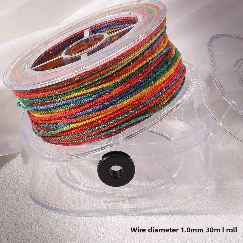 1 Roll Cotton Rope For Jewelry Making Featuring Knitting Craft, Dyed Ombre Color, Ideal For Commute Style Accessories