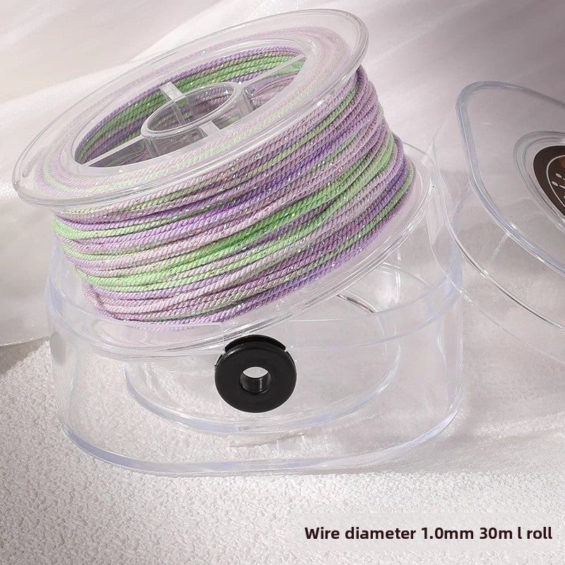 1 Roll Cotton Rope For Jewelry Making Featuring Knitting Craft, Dyed Ombre Color, Ideal For Commute Style Accessories