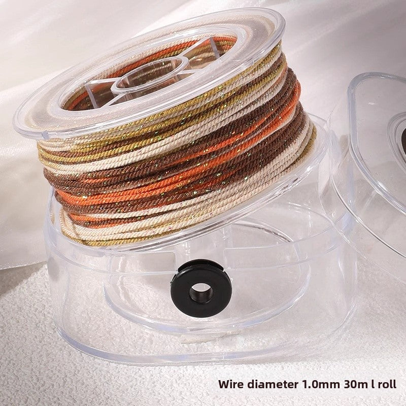 1 Roll Cotton Rope For Jewelry Making Featuring Knitting Craft, Dyed Ombre Color, Ideal For Commute Style Accessories