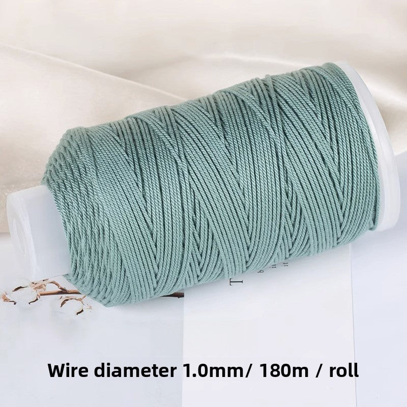 1 Roll Cotton Rope For Jewelry Making Featuring Knitting Craft, Dyed Ombre Color, Ideal For Commute Style Accessories