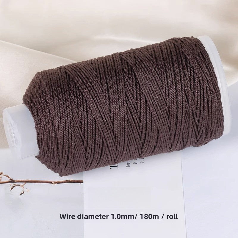 1 Roll Cotton Rope For Jewelry Making Featuring Knitting Craft, Dyed Ombre Color, Ideal For Commute Style Accessories
