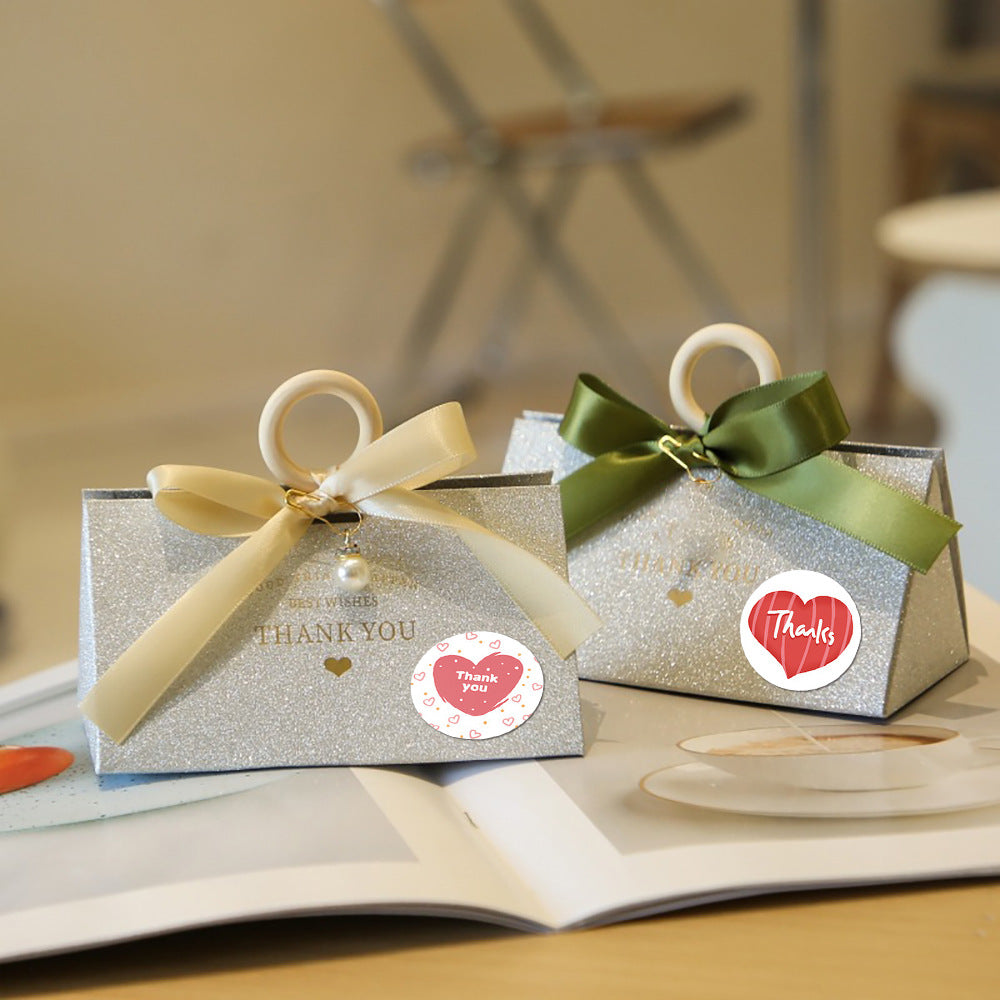 Heart Shape Stickers Paper Roll For Valentine's Day, 1 Roll Creative Stationery Stickers