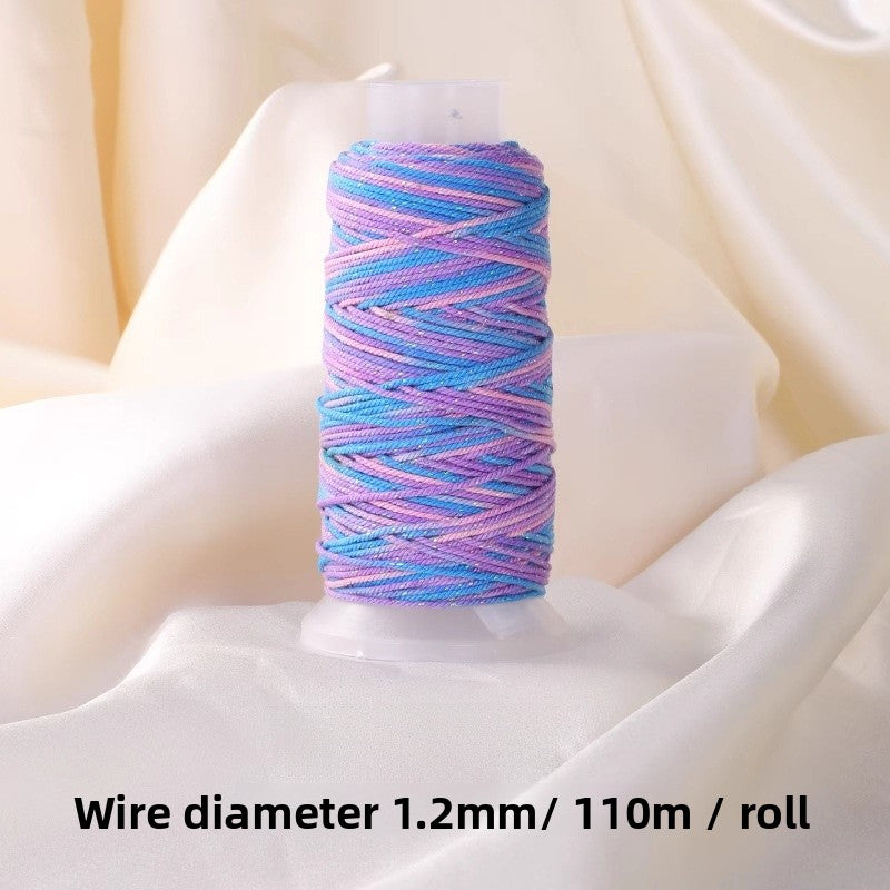 1 Roll Cotton Rope For Jewelry Making Featuring Knitting Craft, Dyed Ombre Color, Ideal For Commute Style Accessories