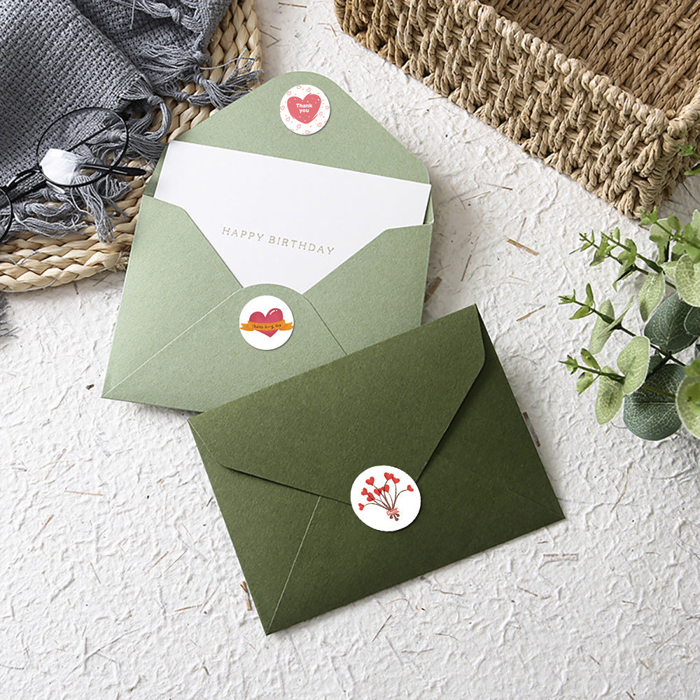 Heart Shape Stickers Paper Roll For Valentine's Day, 1 Roll Creative Stationery Stickers