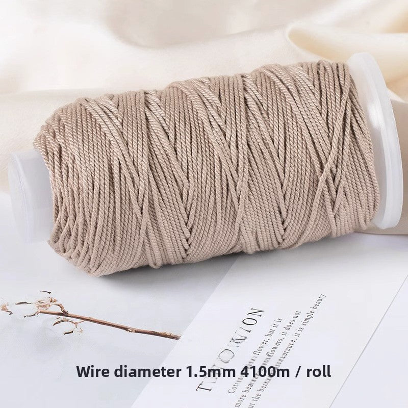 1 Roll Cotton Rope For Jewelry Making Featuring Knitting Craft, Dyed Ombre Color, Ideal For Commute Style Accessories