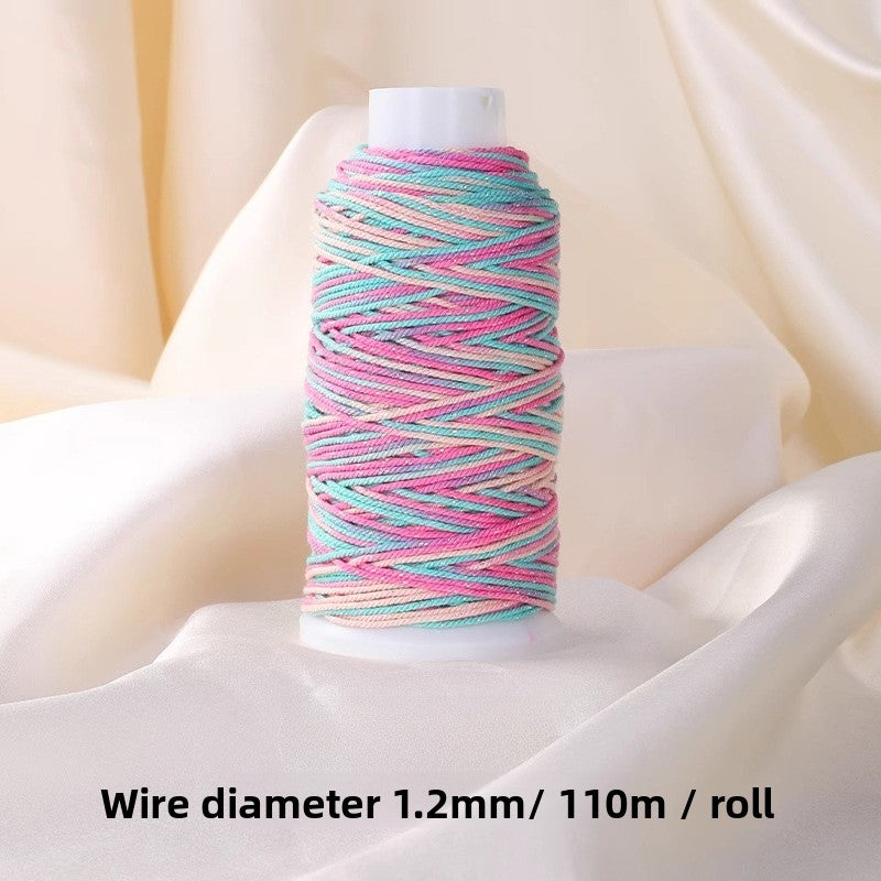 1 Roll Cotton Rope For Jewelry Making Featuring Knitting Craft, Dyed Ombre Color, Ideal For Commute Style Accessories