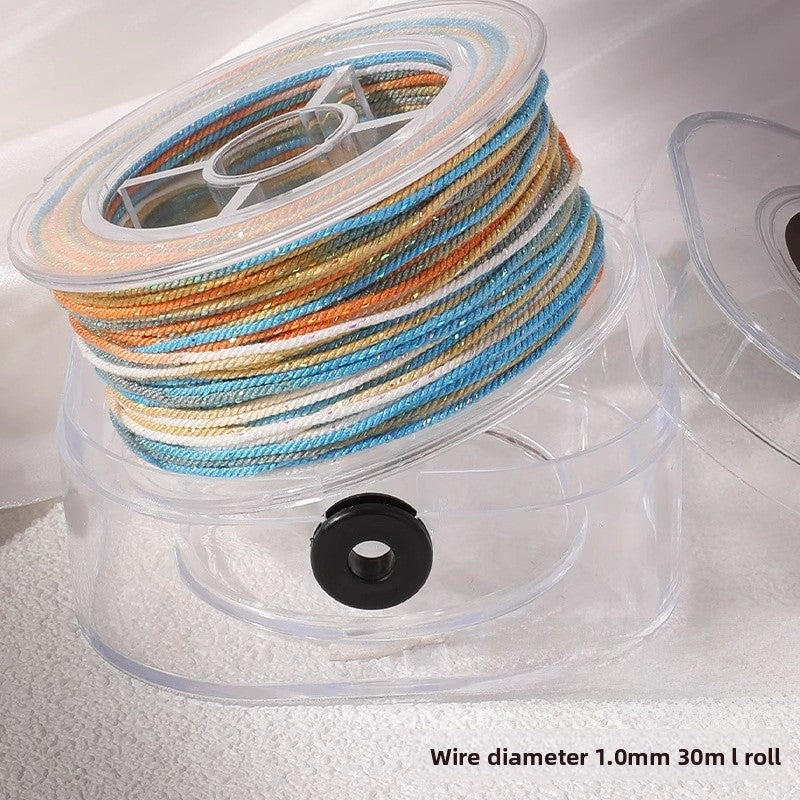 1 Roll Cotton Rope For Jewelry Making Featuring Knitting Craft, Dyed Ombre Color, Ideal For Commute Style Accessories