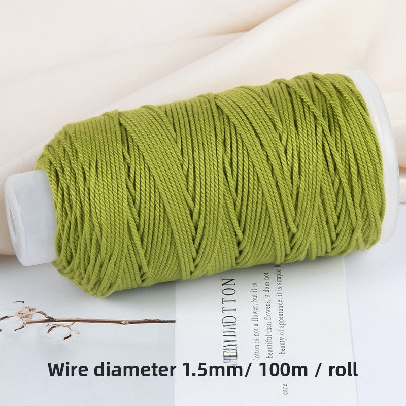 1 Roll Cotton Rope For Jewelry Making Featuring Knitting Craft, Dyed Ombre Color, Ideal For Commute Style Accessories