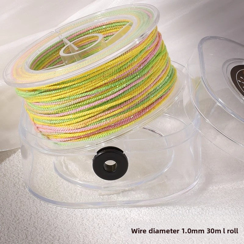 1 Roll Cotton Rope For Jewelry Making Featuring Knitting Craft, Dyed Ombre Color, Ideal For Commute Style Accessories