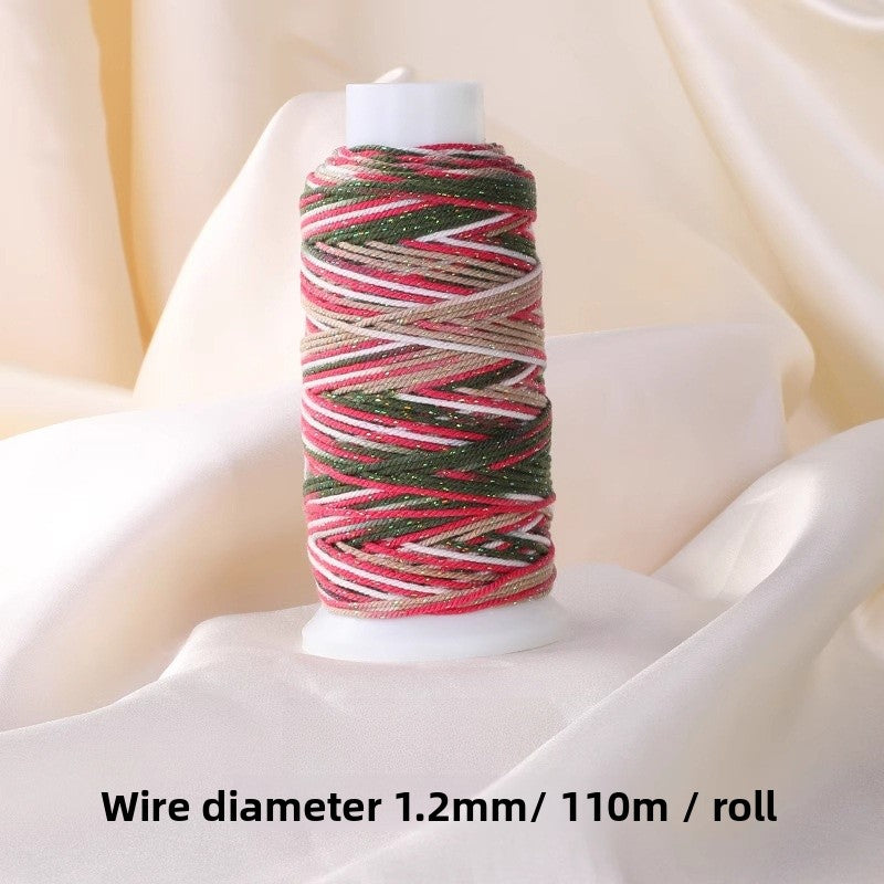 1 Roll Cotton Rope For Jewelry Making Featuring Knitting Craft, Dyed Ombre Color, Ideal For Commute Style Accessories