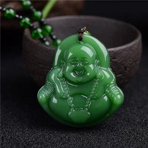 Handmade Ethnic Style Dragon Necklace In Dark Green With Acrylic Pendant And Ball Chain For Unisex