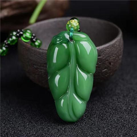 Handmade Ethnic Style Dragon Necklace In Dark Green With Acrylic Pendant And Ball Chain For Unisex