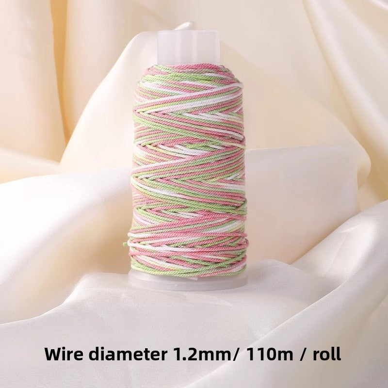 1 Roll Cotton Rope For Jewelry Making Featuring Knitting Craft, Dyed Ombre Color, Ideal For Commute Style Accessories