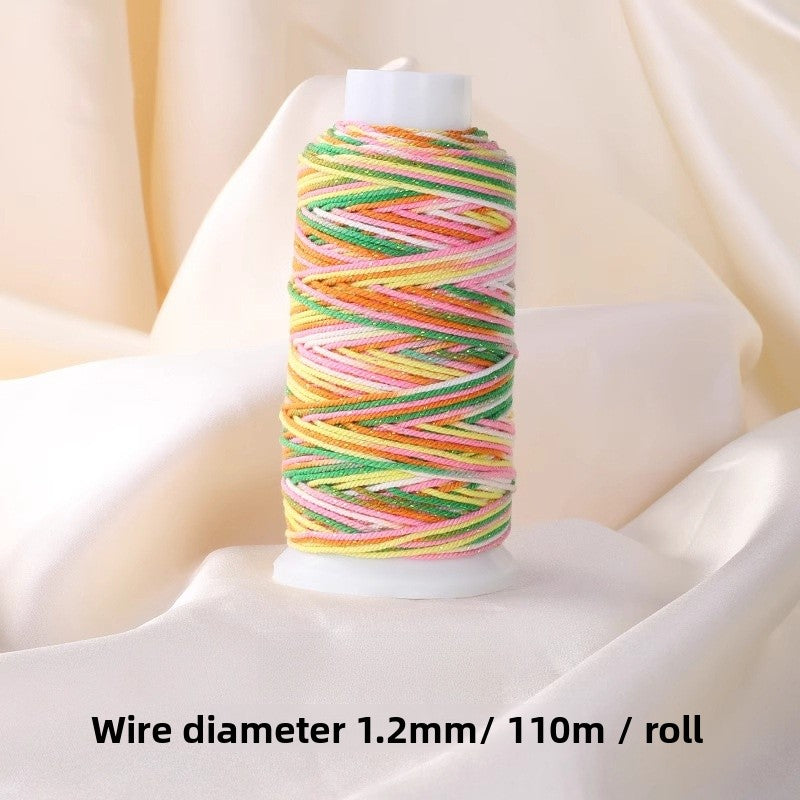 1 Roll Cotton Rope For Jewelry Making Featuring Knitting Craft, Dyed Ombre Color, Ideal For Commute Style Accessories