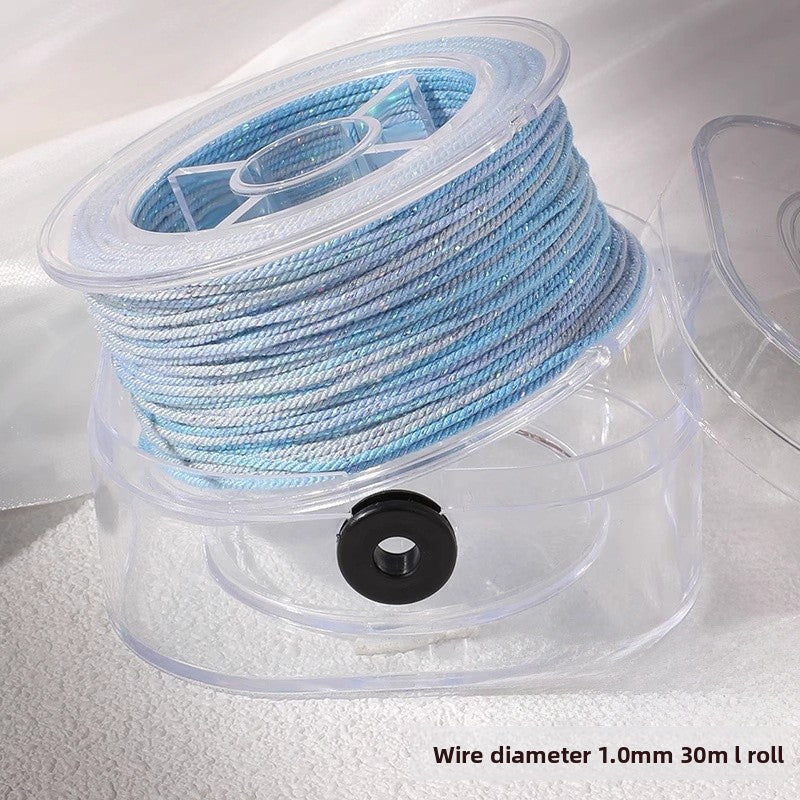 1 Roll Cotton Rope For Jewelry Making Featuring Knitting Craft, Dyed Ombre Color, Ideal For Commute Style Accessories
