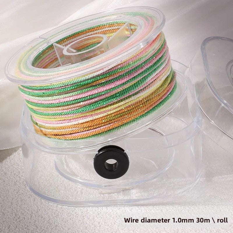1 Roll Cotton Rope For Jewelry Making Featuring Knitting Craft, Dyed Ombre Color, Ideal For Commute Style Accessories