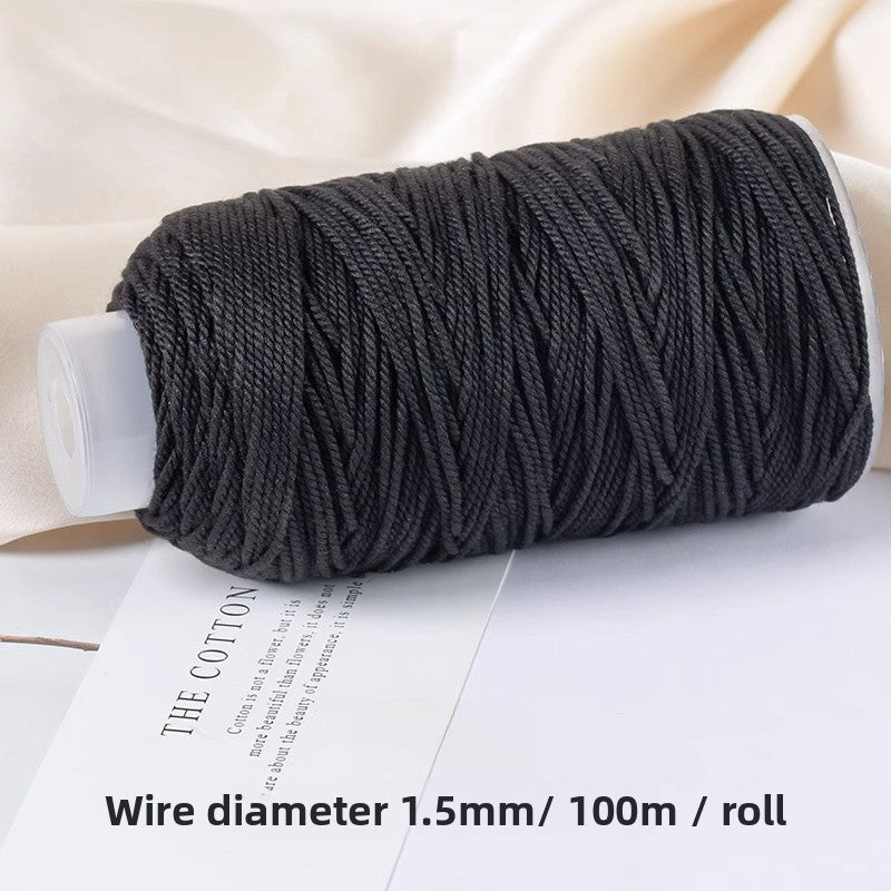 1 Roll Cotton Rope For Jewelry Making Featuring Knitting Craft, Dyed Ombre Color, Ideal For Commute Style Accessories