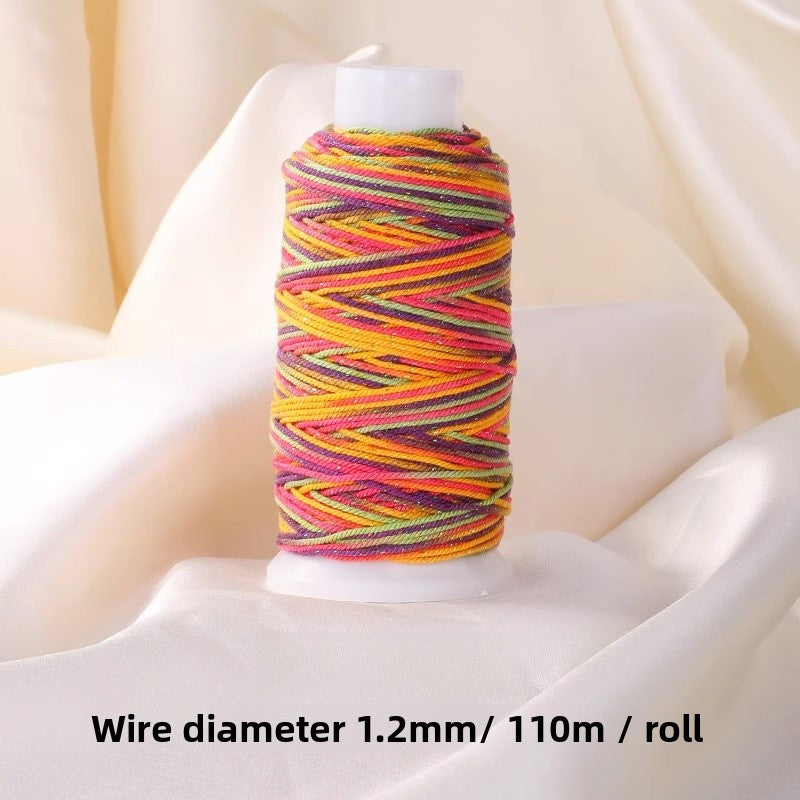 1 Roll Cotton Rope For Jewelry Making Featuring Knitting Craft, Dyed Ombre Color, Ideal For Commute Style Accessories