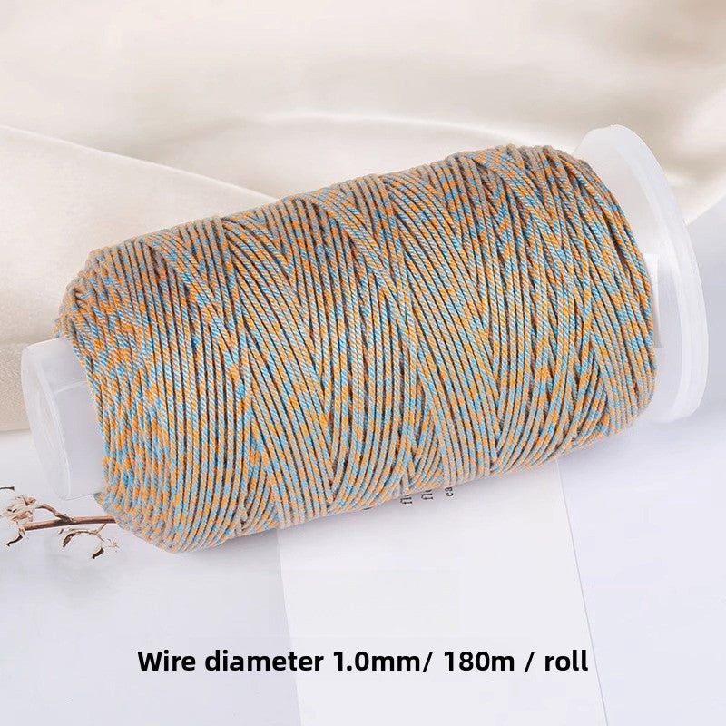 1 Roll Cotton Rope For Jewelry Making Featuring Knitting Craft, Dyed Ombre Color, Ideal For Commute Style Accessories