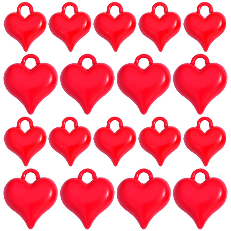 Heart Shape Alloy Pendant With Stoving Varnish In Modern Style, Red Jewelry Accessories