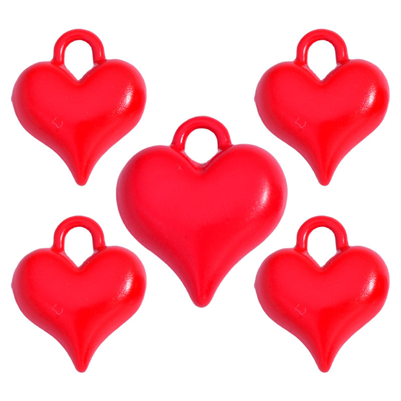 Heart Shape Alloy Pendant With Stoving Varnish In Modern Style, Red Jewelry Accessories
