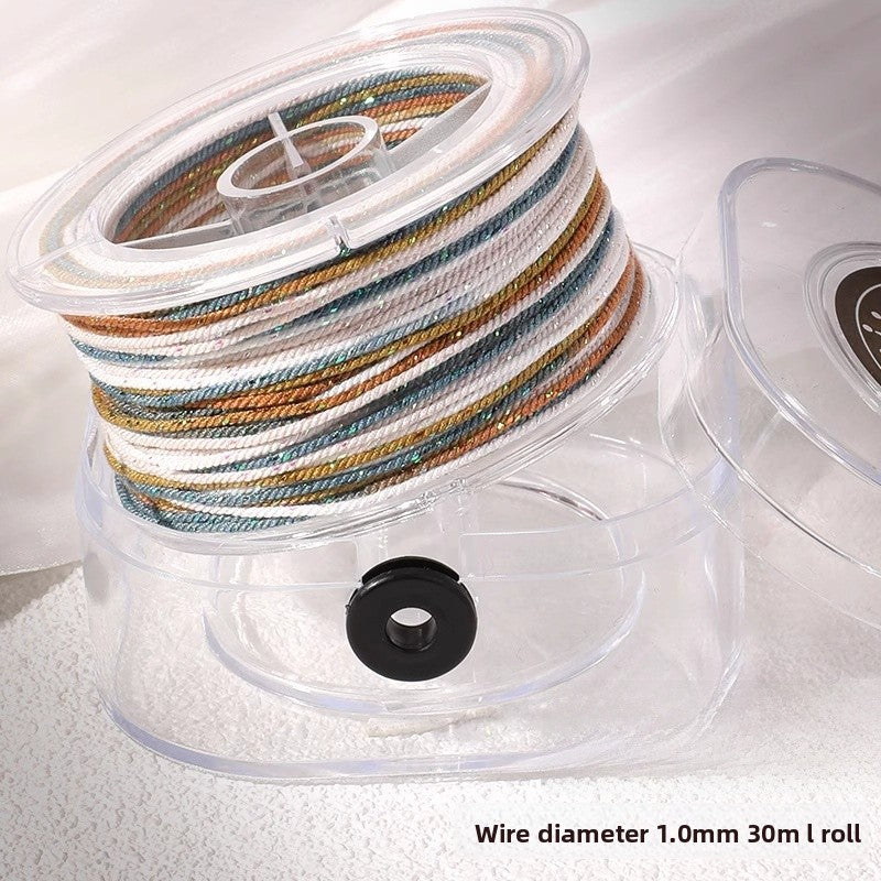 1 Roll Cotton Rope For Jewelry Making Featuring Knitting Craft, Dyed Ombre Color, Ideal For Commute Style Accessories
