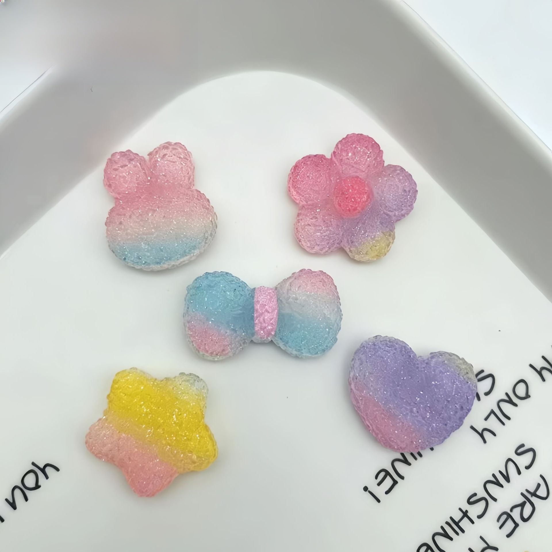 Heart Shape Resin Pendant With Enamel Craft In Ombre Color Featuring Original Design Jewelry Accessories