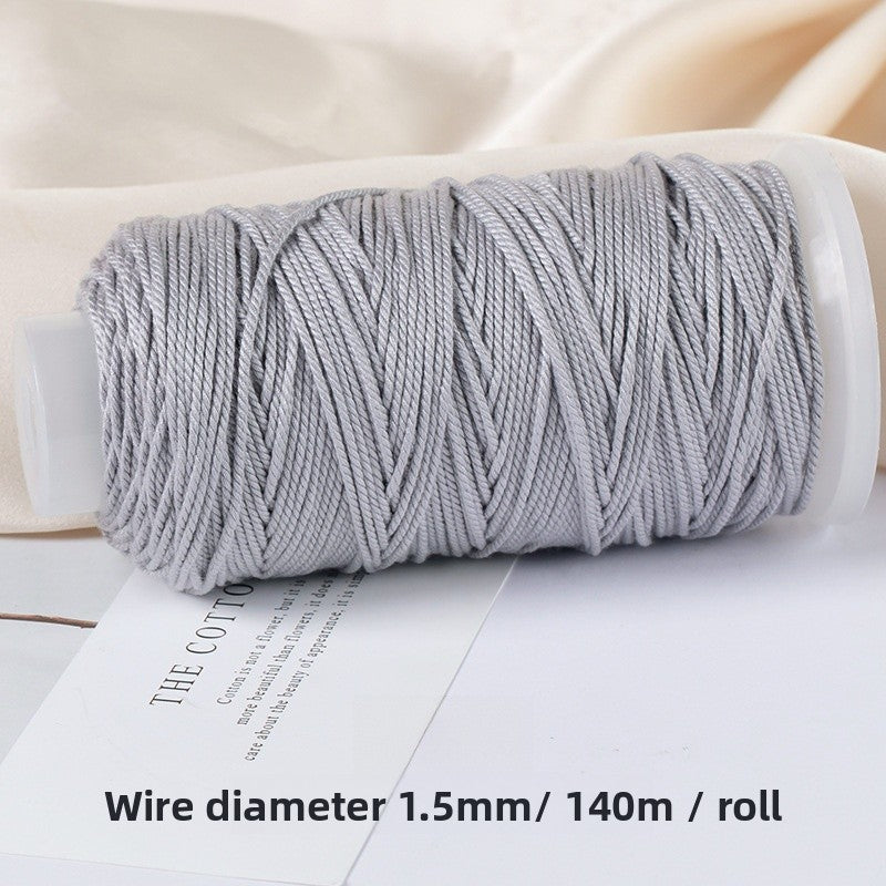 1 Roll Cotton Rope For Jewelry Making Featuring Knitting Craft, Dyed Ombre Color, Ideal For Commute Style Accessories