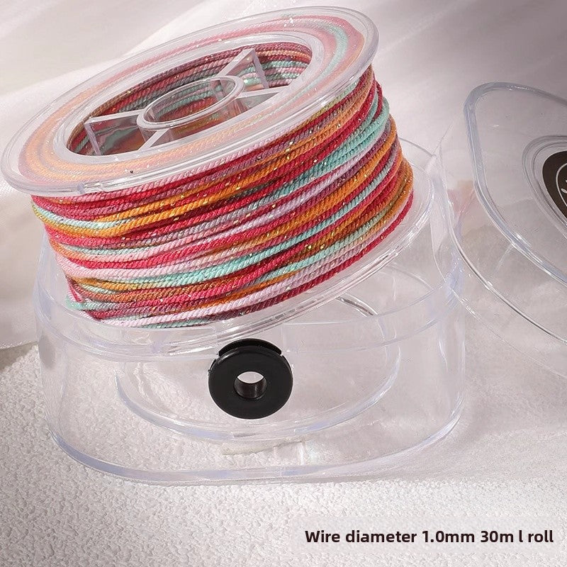 1 Roll Cotton Rope For Jewelry Making Featuring Knitting Craft, Dyed Ombre Color, Ideal For Commute Style Accessories