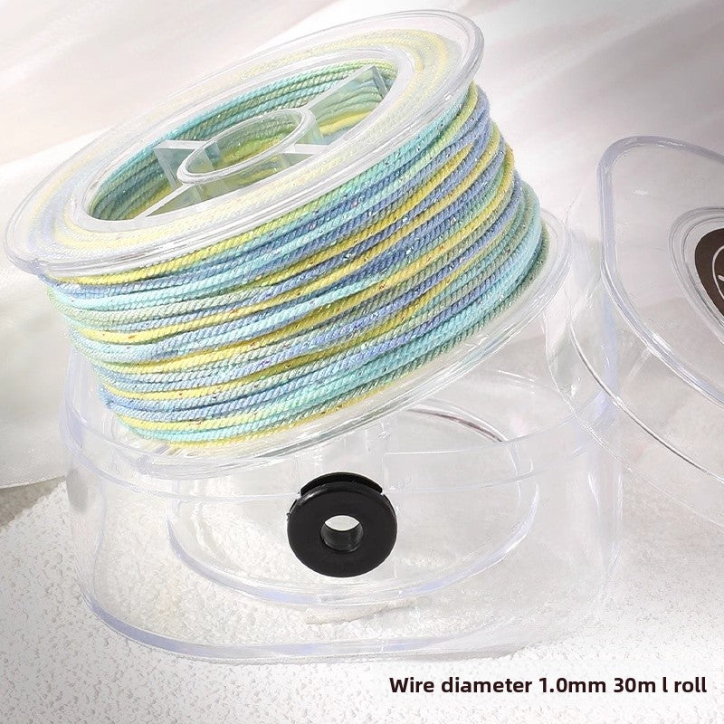 1 Roll Cotton Rope For Jewelry Making Featuring Knitting Craft, Dyed Ombre Color, Ideal For Commute Style Accessories