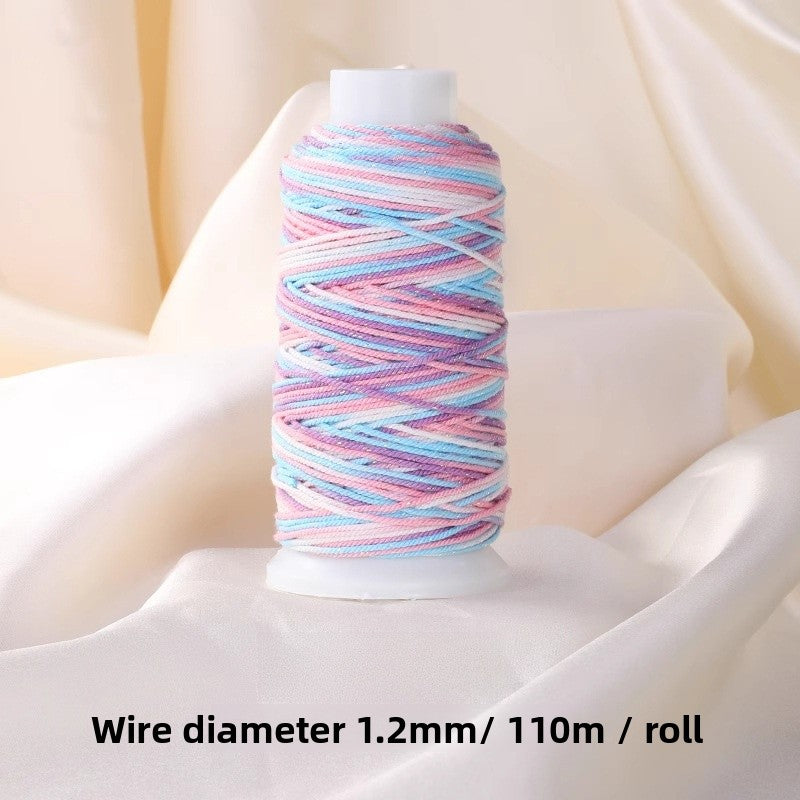 1 Roll Cotton Rope For Jewelry Making Featuring Knitting Craft, Dyed Ombre Color, Ideal For Commute Style Accessories