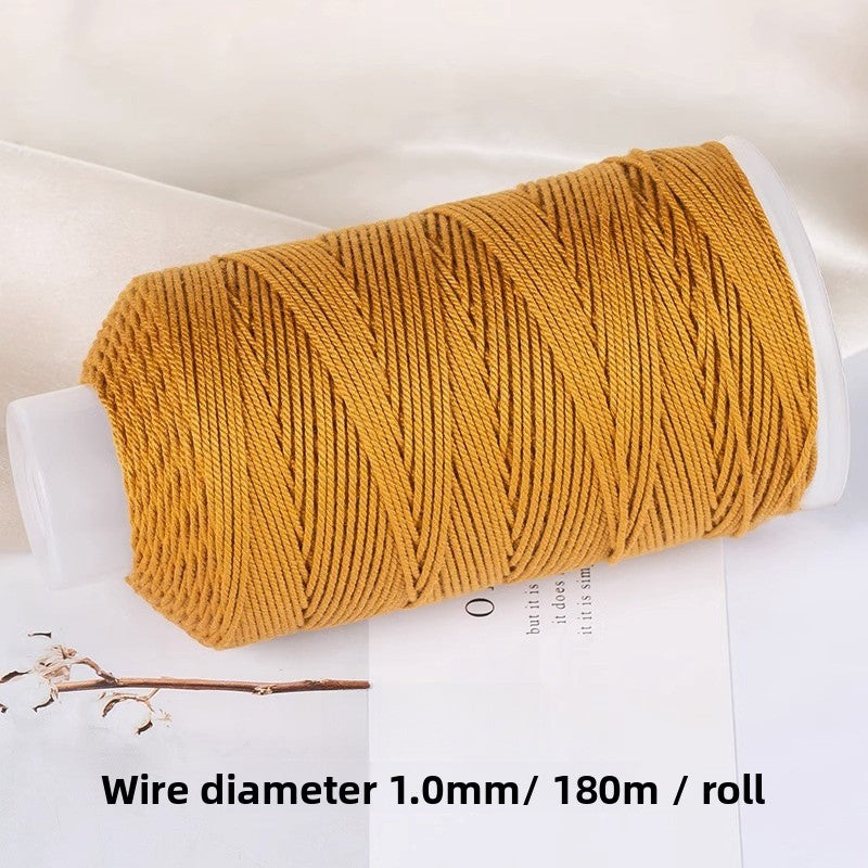 1 Roll Cotton Rope For Jewelry Making Featuring Knitting Craft, Dyed Ombre Color, Ideal For Commute Style Accessories