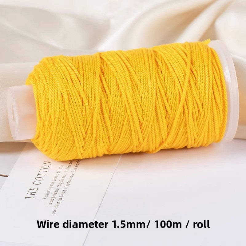 1 Roll Cotton Rope For Jewelry Making Featuring Knitting Craft, Dyed Ombre Color, Ideal For Commute Style Accessories