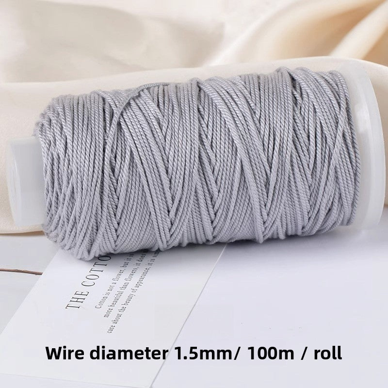 1 Roll Cotton Rope For Jewelry Making Featuring Knitting Craft, Dyed Ombre Color, Ideal For Commute Style Accessories
