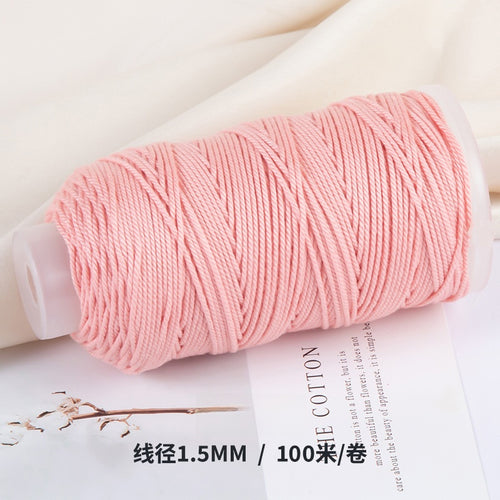 1 Roll Cotton Rope For Jewelry Making Featuring Knitting Craft, Dyed Ombre Color, Ideal For Commute Style Accessories