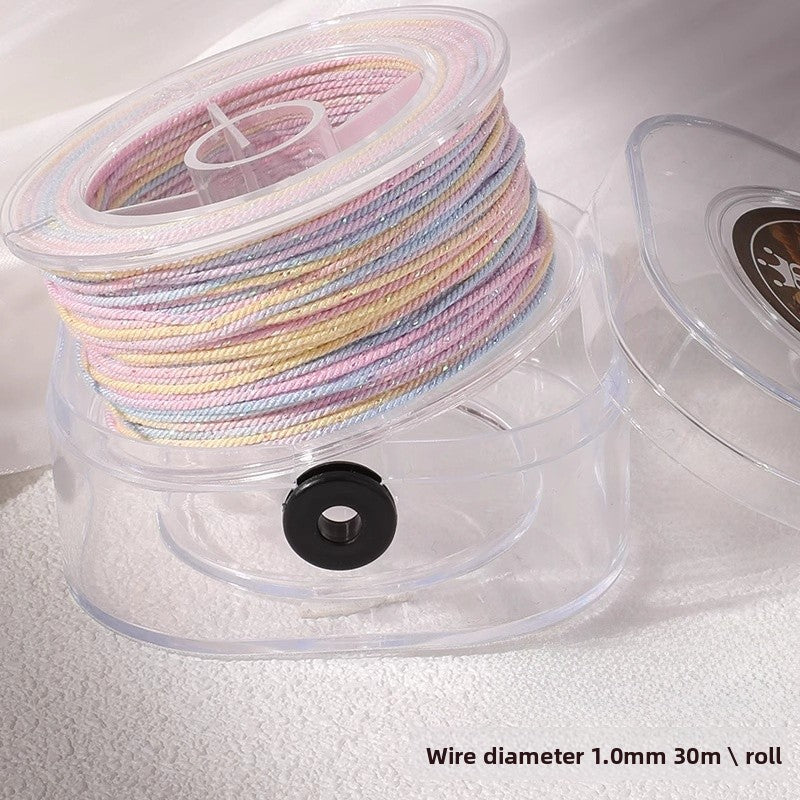 1 Roll Cotton Rope For Jewelry Making Featuring Knitting Craft, Dyed Ombre Color, Ideal For Commute Style Accessories
