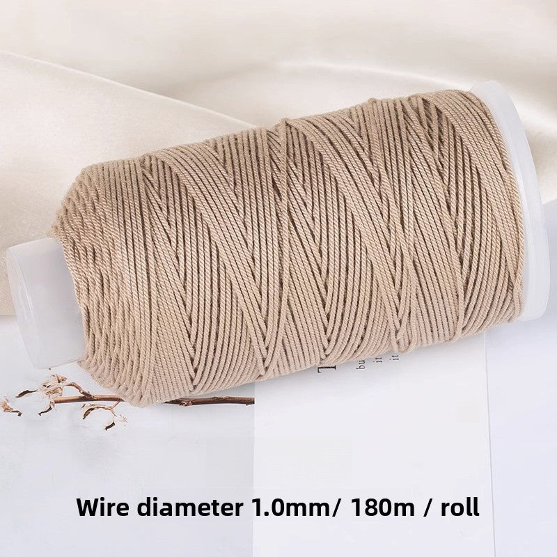 1 Roll Cotton Rope For Jewelry Making Featuring Knitting Craft, Dyed Ombre Color, Ideal For Commute Style Accessories