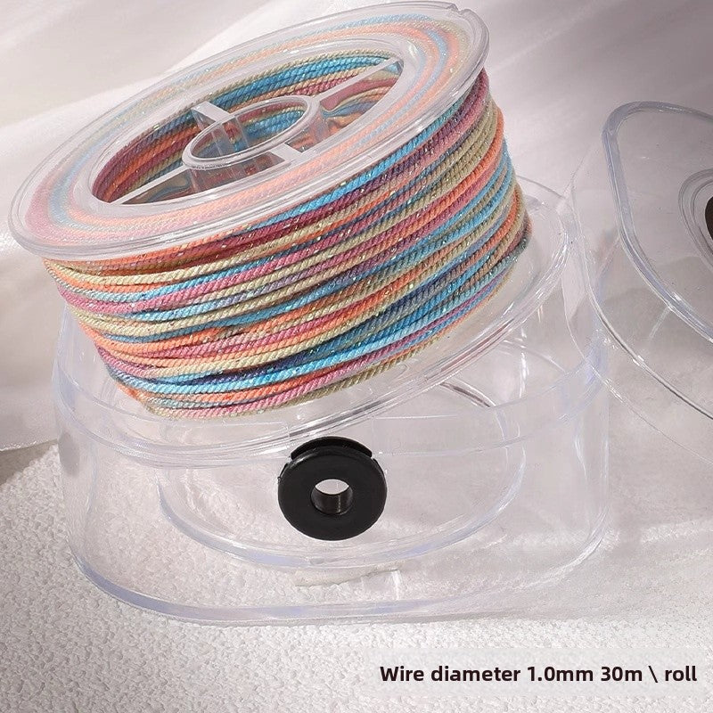 1 Roll Cotton Rope For Jewelry Making Featuring Knitting Craft, Dyed Ombre Color, Ideal For Commute Style Accessories