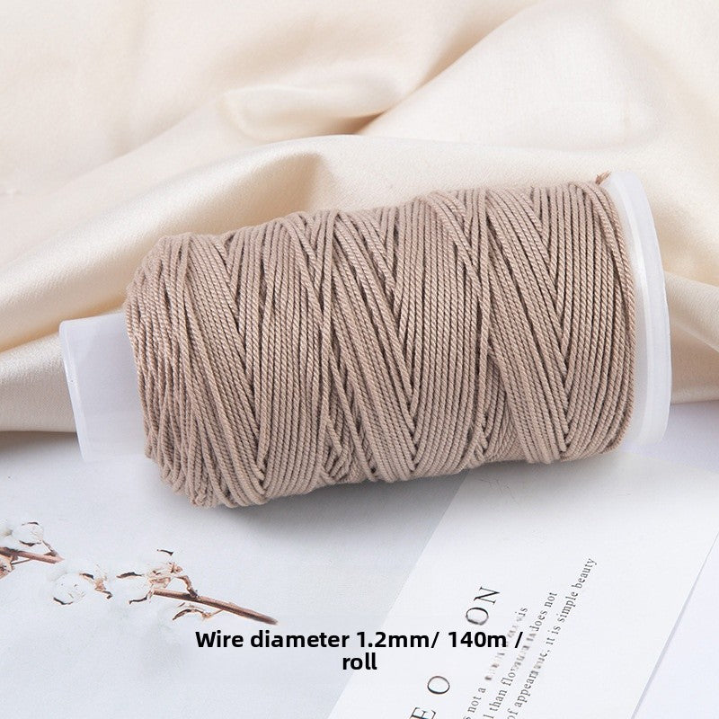 1 Roll Cotton Rope For Jewelry Making Featuring Knitting Craft, Dyed Ombre Color, Ideal For Commute Style Accessories