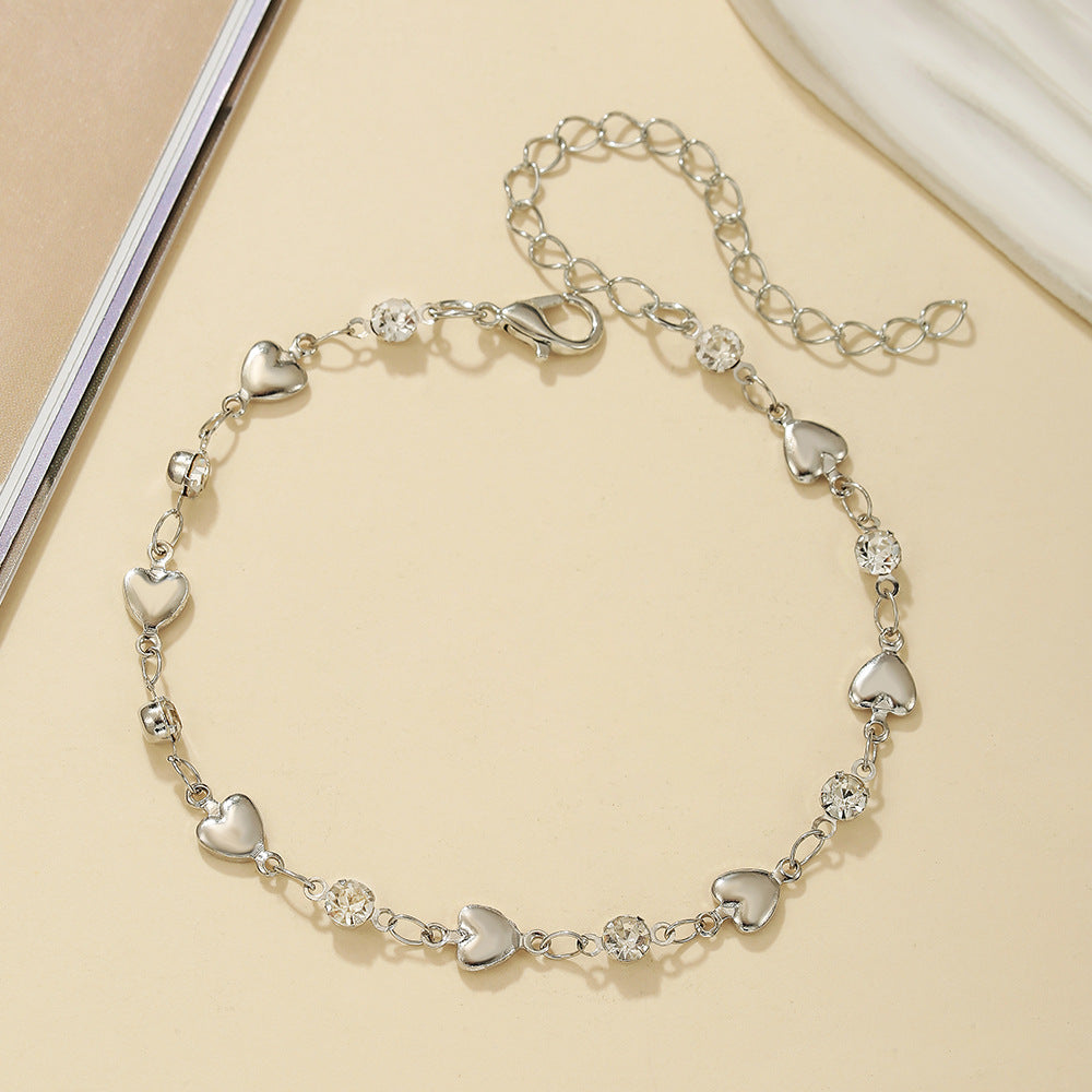 Sweet Hexagon Braid Rope Bracelet In Gold With Crystal Inlay, Unisex Design