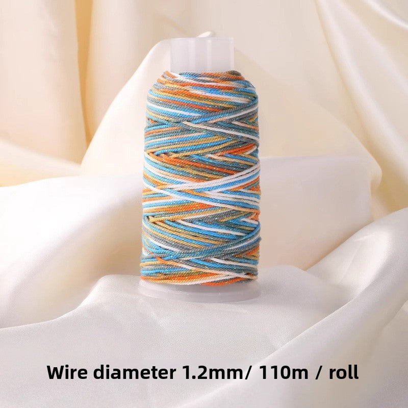 1 Roll Cotton Rope For Jewelry Making Featuring Knitting Craft, Dyed Ombre Color, Ideal For Commute Style Accessories
