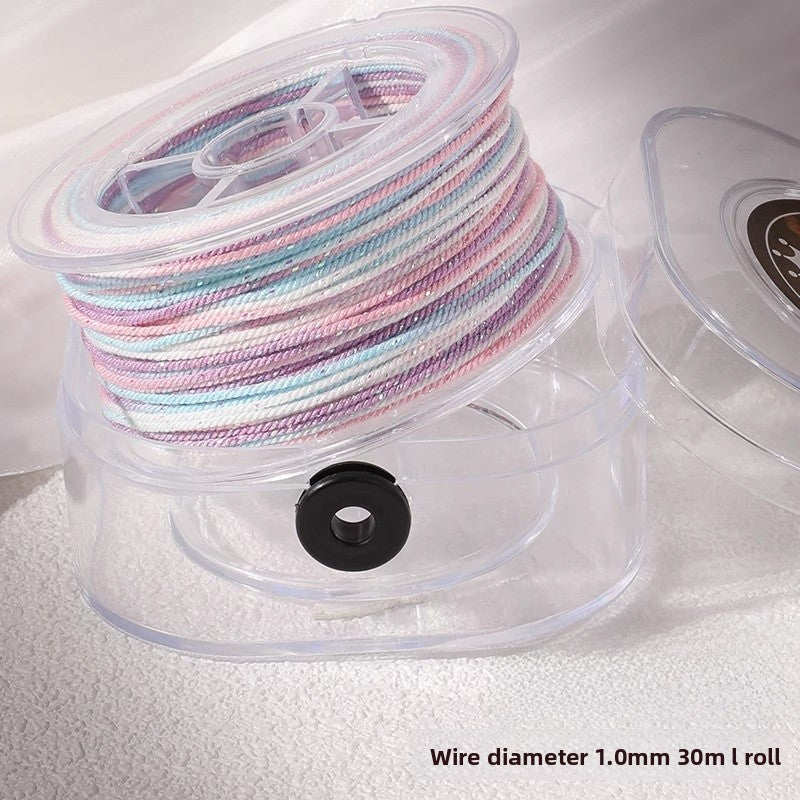 1 Roll Cotton Rope For Jewelry Making Featuring Knitting Craft, Dyed Ombre Color, Ideal For Commute Style Accessories