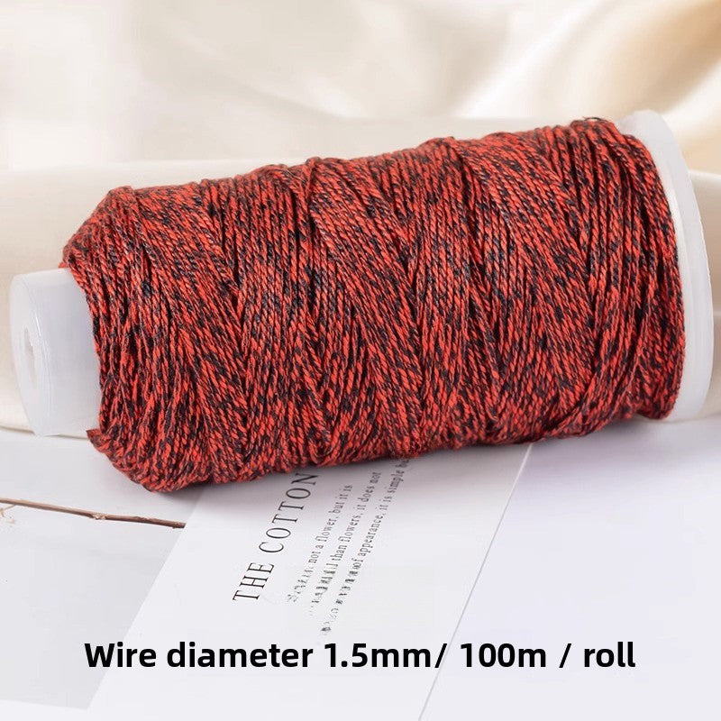 1 Roll Cotton Rope For Jewelry Making Featuring Knitting Craft, Dyed Ombre Color, Ideal For Commute Style Accessories