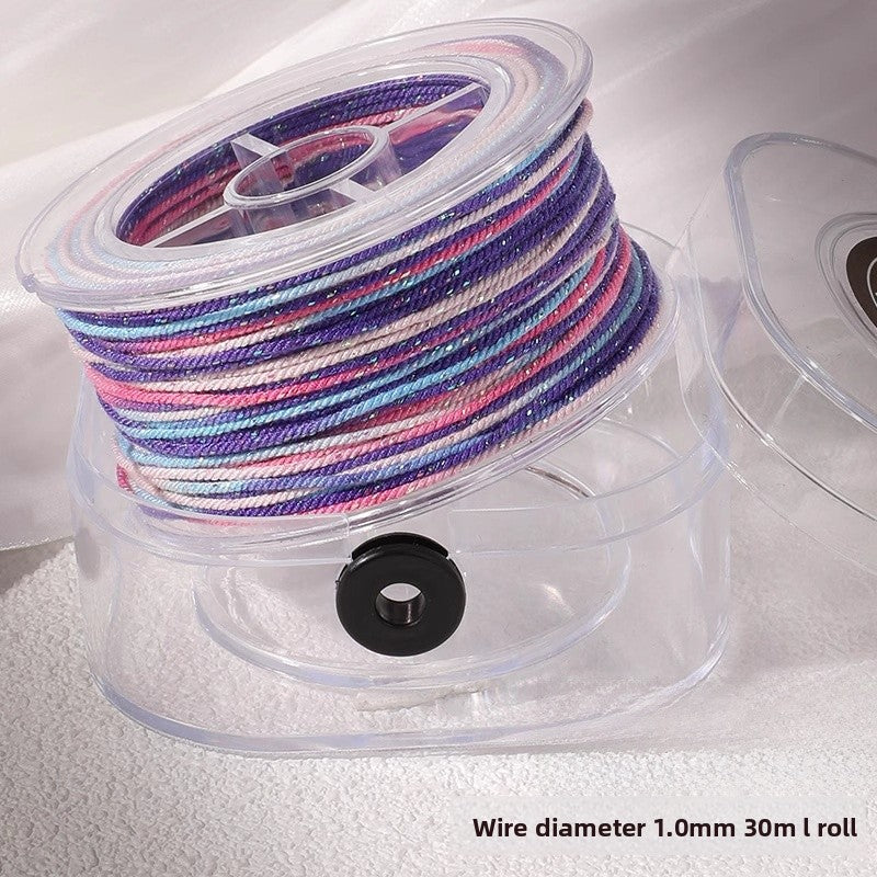 1 Roll Cotton Rope For Jewelry Making Featuring Knitting Craft, Dyed Ombre Color, Ideal For Commute Style Accessories