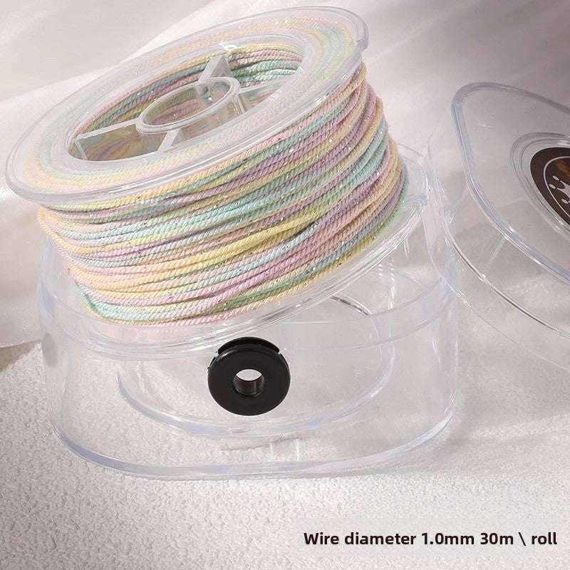 1 Roll Cotton Rope For Jewelry Making Featuring Knitting Craft, Dyed Ombre Color, Ideal For Commute Style Accessories