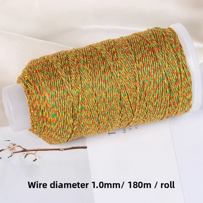 1 Roll Cotton Rope For Jewelry Making Featuring Knitting Craft, Dyed Ombre Color, Ideal For Commute Style Accessories
