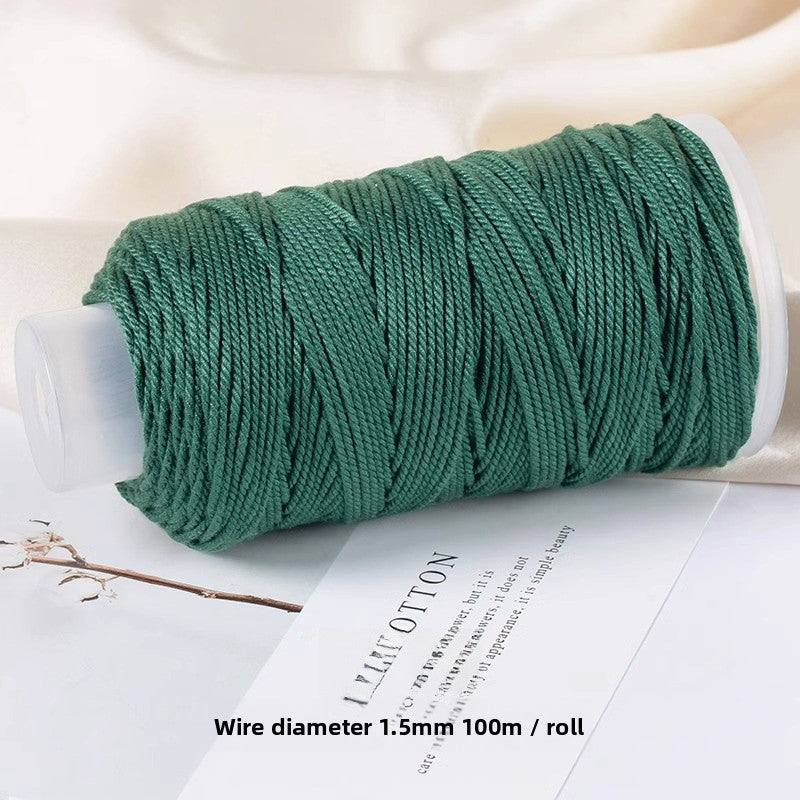 1 Roll Cotton Rope For Jewelry Making Featuring Knitting Craft, Dyed Ombre Color, Ideal For Commute Style Accessories