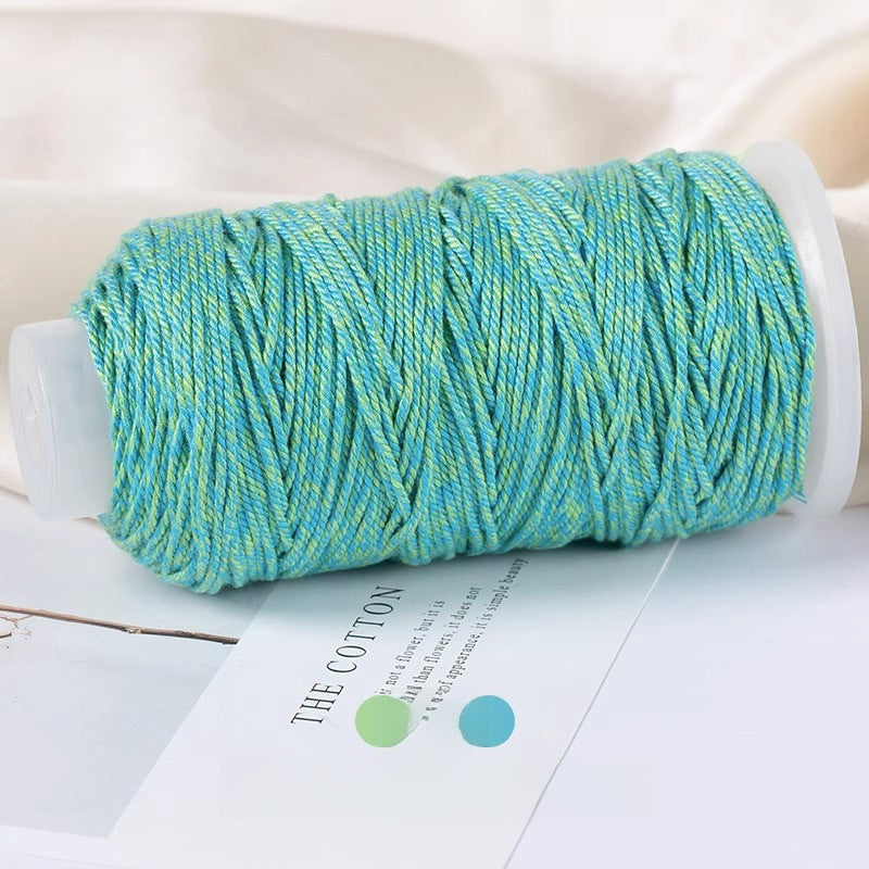 1 Roll Cotton Rope For Jewelry Making Featuring Knitting Craft, Dyed Ombre Color, Ideal For Commute Style Accessories