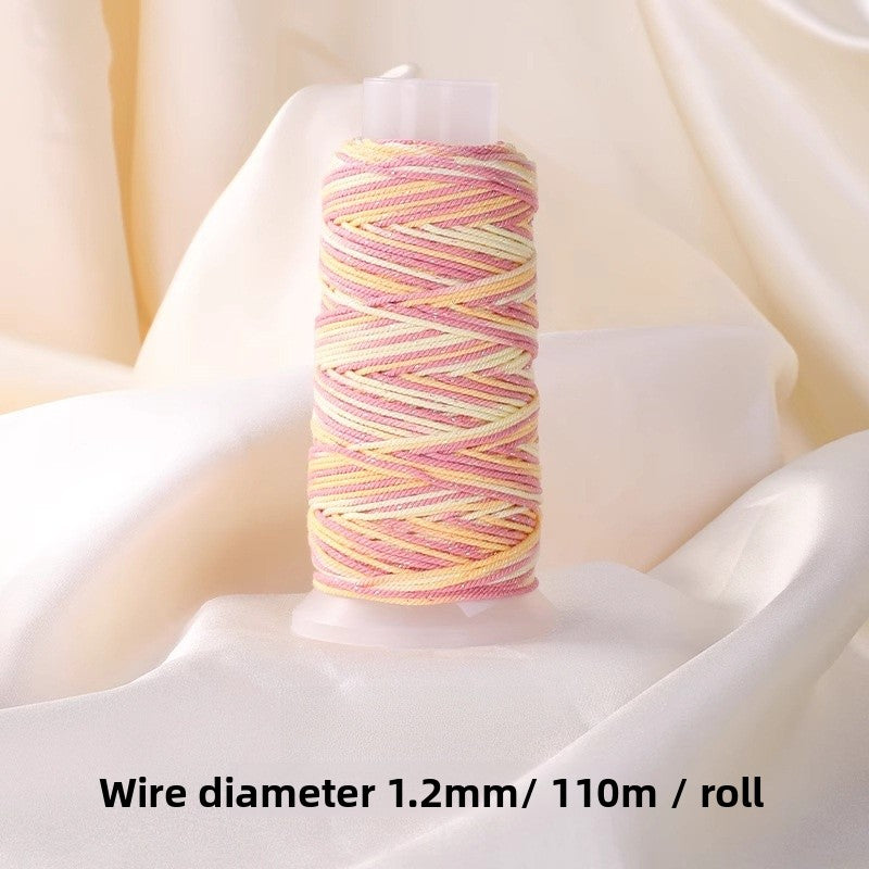 1 Roll Cotton Rope For Jewelry Making Featuring Knitting Craft, Dyed Ombre Color, Ideal For Commute Style Accessories