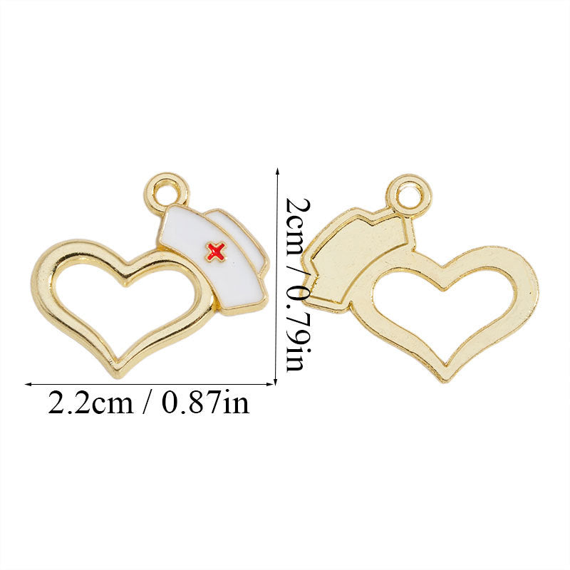 Alloy Pendant Featuring Enamel Craftsmanship In Natural Pink With Cartoon Style For Jewelry Accessories